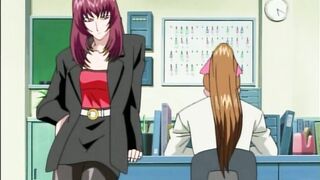 Sitting on the teacher's desk getting a blowjob - Hentai.xxx