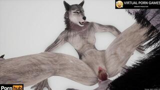 Wild Life Furry Porn with two Werewolves 4K 60 FPS