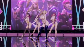 [MMD] GirlsDay - something Nude Vers. Ahri Akali Evelynn Kaisa 3D Uncensored Nude Dance