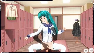 3D HENTAI High Schoolgirl Fucks in the Locker Room after School