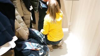 Risky Blowjob in the Fitting Room of a Shopping Center. LediOlifffka =)