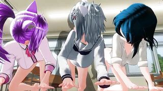3D HENTAI Group Sex in the Classroom