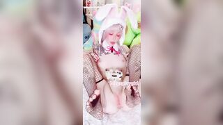 Sexy Tiktok Cosplay Show Feet and Pussy Chiaki Nanami Stockings Gamer Girl