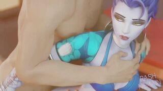 Overwatch - Widowmaker Threesome Anal Creampie Squirt 3d Hentai - by RashNemain