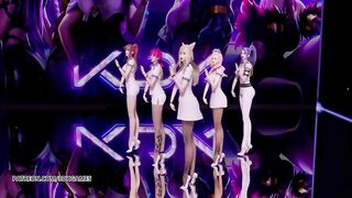 [MMD] SOMI - what you Waiting for Strip Dance Ahri Akali Kaisa Evelynn Seraphine KDA 3D Erotic Dance