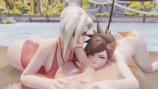 【MMD R-18 SEX DANCE】HOT POOL SWEET INTENSE COCK BLOWJOB 甘い喜び [MMD]