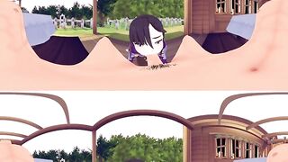 [VR 360 4K] Mona Genshin Impact Blowjob and Standing