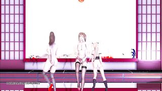 [MMD] Waiting for a Chance to Pounce (虎視眈々) Naked Dance DOA Mai Shiranui Marie Rose Misaki