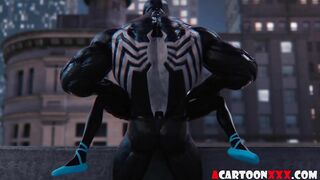 venom pounds spidergirl in the pussy till huge creampie