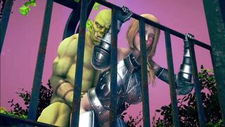 3d Hentai Animation - Female Knight Lose to Monster Ork Eposode2