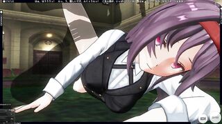 3D HENTAI Konno Yuuki Gets Fucked in the Yard and Takes a Creampie