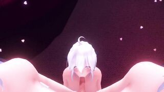 POV - two Girls Eat your Ears while getting Blown - MMD (Ear Eating/lick ASMR)