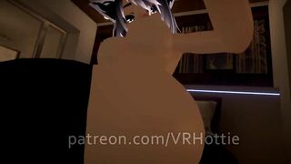Hot Busty Chick Opens Wide, Strips down and Rides Dildo POV Lap Dance VR Hentai