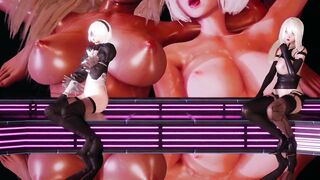 [MMD] LAYSHA - Chocolate Cream Strip Vers. 2B A2 NierAutomata 3D Erotic Dance