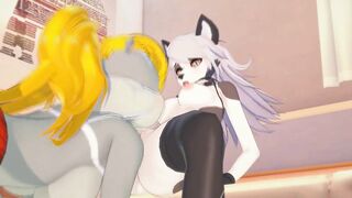 (3D Hentai)(Furry) Furry Porn (Lesbian)
