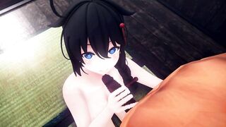 Mmd Bully Blowjob the Big Loser he Feel Shame after getting Sloppy Blowjob and Cum Swallow