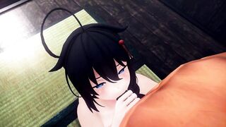 Mmd Bully Blowjob the Big Loser he Feel Shame after getting Sloppy Blowjob and Cum Swallow