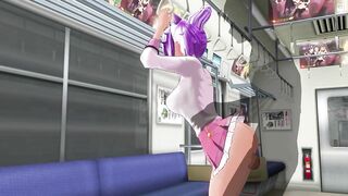 3D HENTAI Schoolgirl didn't Wear Panties on the Train (PART 2)