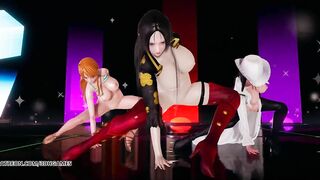 [MMD] Girl's Day - Expectation Nude Dance Boa Hancock Nami Nico Robin one Piece Sexy Kpop Dance