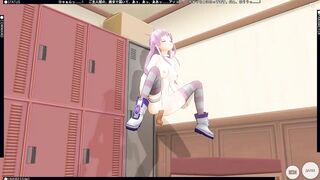 3D HENTAI Nepgir Fucking in the Locker Room (Choujigen Game Neptune the Animation)