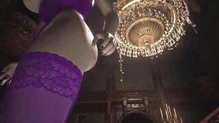 Resident Evil 8 Village Lady Dimitrescu - Violet Corset - Spanking Hard - 3D Hentai HD
