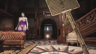 Resident Evil 8 Village Lady Dimitrescu - Violet Corset - Spanking Hard - 3D Hentai HD