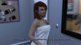3D Adult VN - Jerking off a Dick and Watching a Girl Masturbate a Wet Pussy and Cum on her Tits