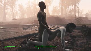 Ghoul got Pregnant. Half-zombie Gently Fuck a Woman from behind | Fallout 4 Sex