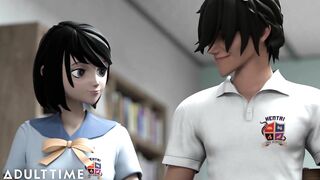 ADULT TIME - Hentai Sex University Prodigy Dominates Principal's Pussy for his Midterm Exam