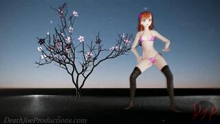 MMD R18 4k Misaka Mikoto - Bikini and Stockings - Paradinha - 1024