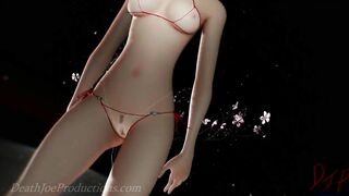 MMD R18 4k Misaka Mikoto - Bikini and Stockings - Paradinha - 1024