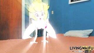21 YEARS REAL Anime Waifu in Hentai Cosplay : MARIO ´s PEACH Pose #3 Japanese PRINCESS Animation Ass