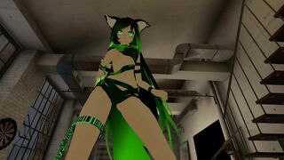 Cat Girl only in Ribbons Bondage gives Sexy Lap Dance Hump (POV)