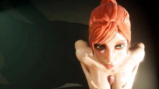 CGI RED HAIRED BEAUTY GETS PLOWED