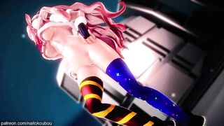 【r-18 MMD】Pink Haired Anime Girl with Animal Ear