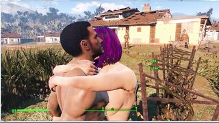 Silicone Breasts and Blue Hair. Girl in Sex is just Fire | Fallout 4