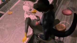 Furry Bar Fuck BirdxSnake (SL Yiff Video)
