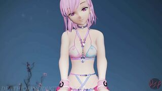 MMD SFW Sex Pink Misaka Bondage Bikini - Hold Dance - 1079