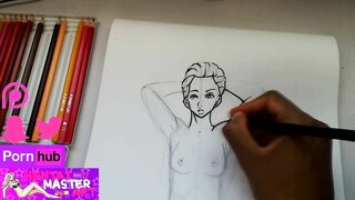 Fragile Topless Fan Art Speed Drawing