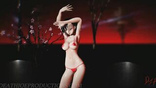 MMD SFW Mitsu with a Red Bikini in - Chung Ha - Stay Tonight - 1077