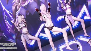 MMD HYUNA - Rolldeep Ahri Kaisa Seraphine League of Legends KDA Sexy Kpop Dance