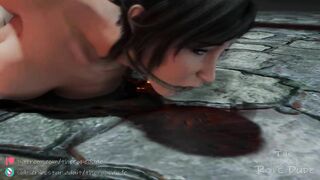 Bound and Gagged Lara Croft is Fucked Hard by Tifa