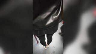 Voyeur Cam Spy Girl in Public Train