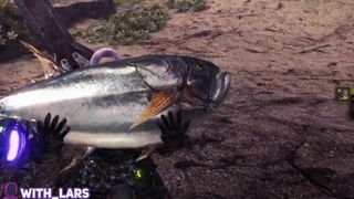 Chat made me do it - Monster Hunter Fishing for an Hour - Twitch Streamer Gameplay