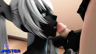 Hentai MMD - Carbon Miku Gets Tested by Shadow Person (Mister Orzo)