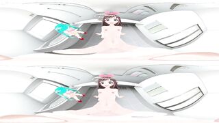 4K VR 360 - MMD Hentai Anime - Kizuna Ai teaching Mimiku