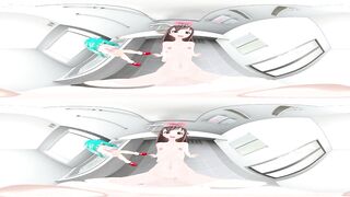 4K VR 360 - MMD Hentai Anime - Kizuna Ai teaching Mimiku