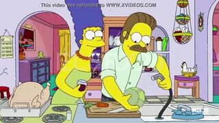 Marge simpson fucking with flanders while no one is home