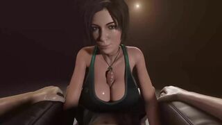 Lara Croft - Titjob and Blowjob