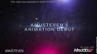3d animation moster sex with a red hair big tits babe